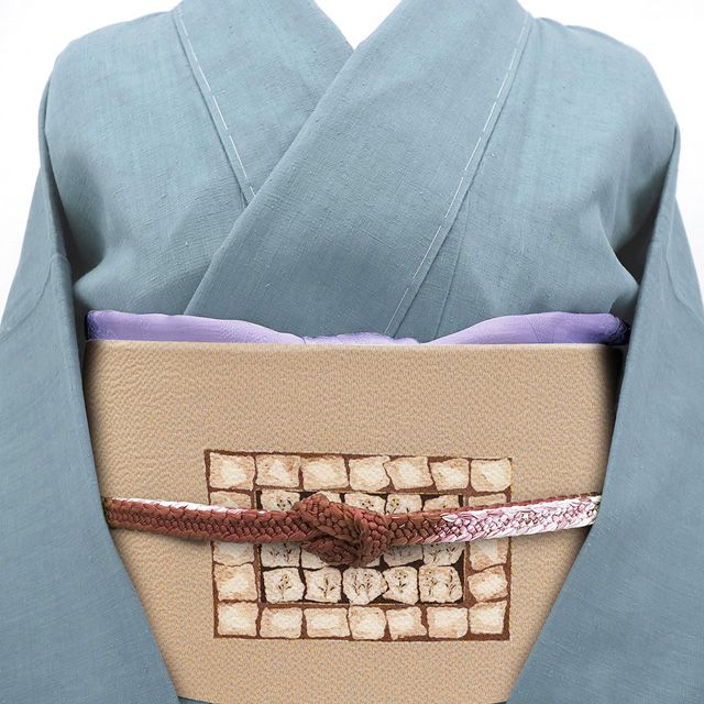 新古品】 名古屋帯 未使用 正絹 縮緬 ちりめん 染め帯 染帯 手染め