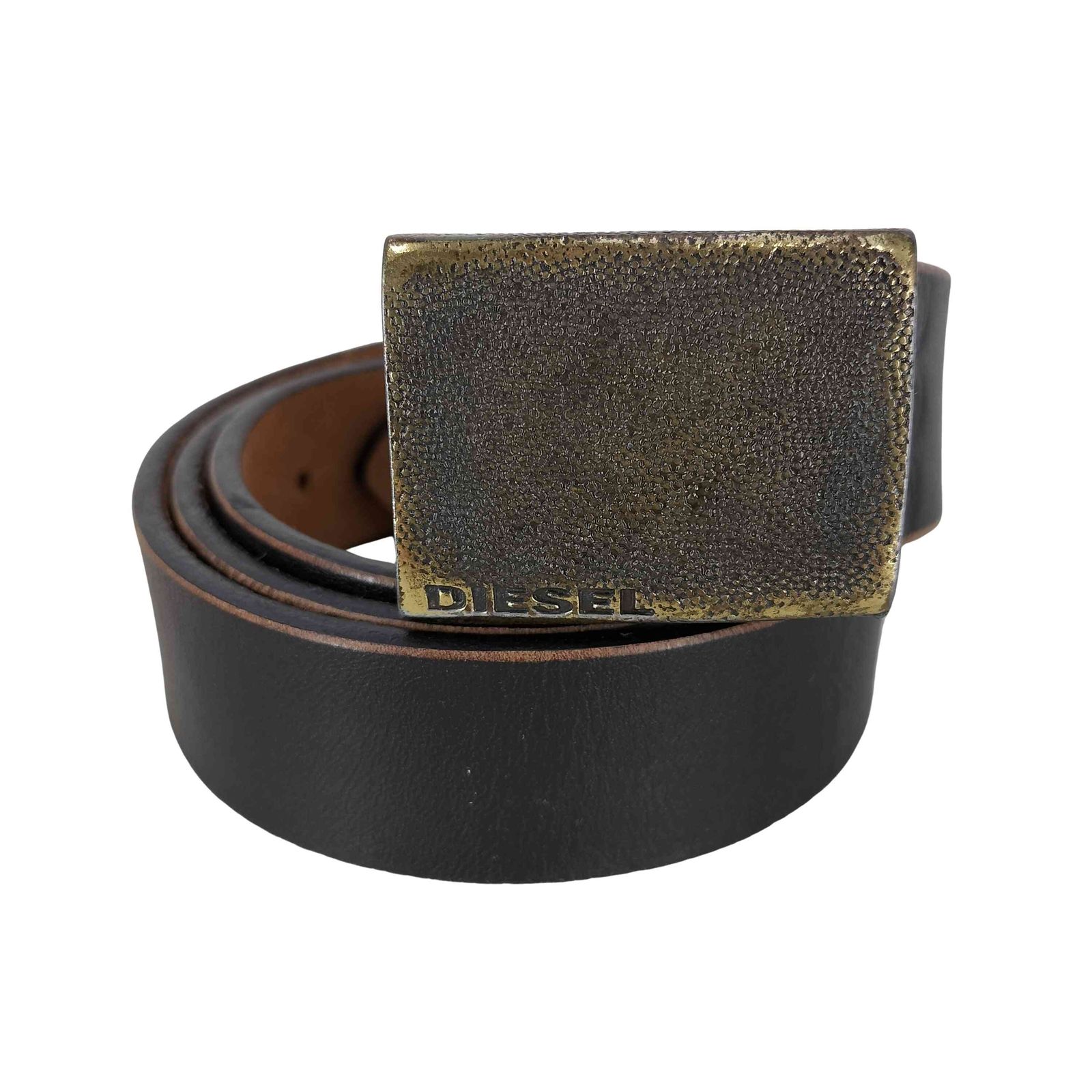 新品未使用タグ付 イタリア製 DIESEL ヴィンテージ加工 カウレザーベルト ディーゼル DIESEL イタリア製 ヴィンテージ加工バックル カウレザー