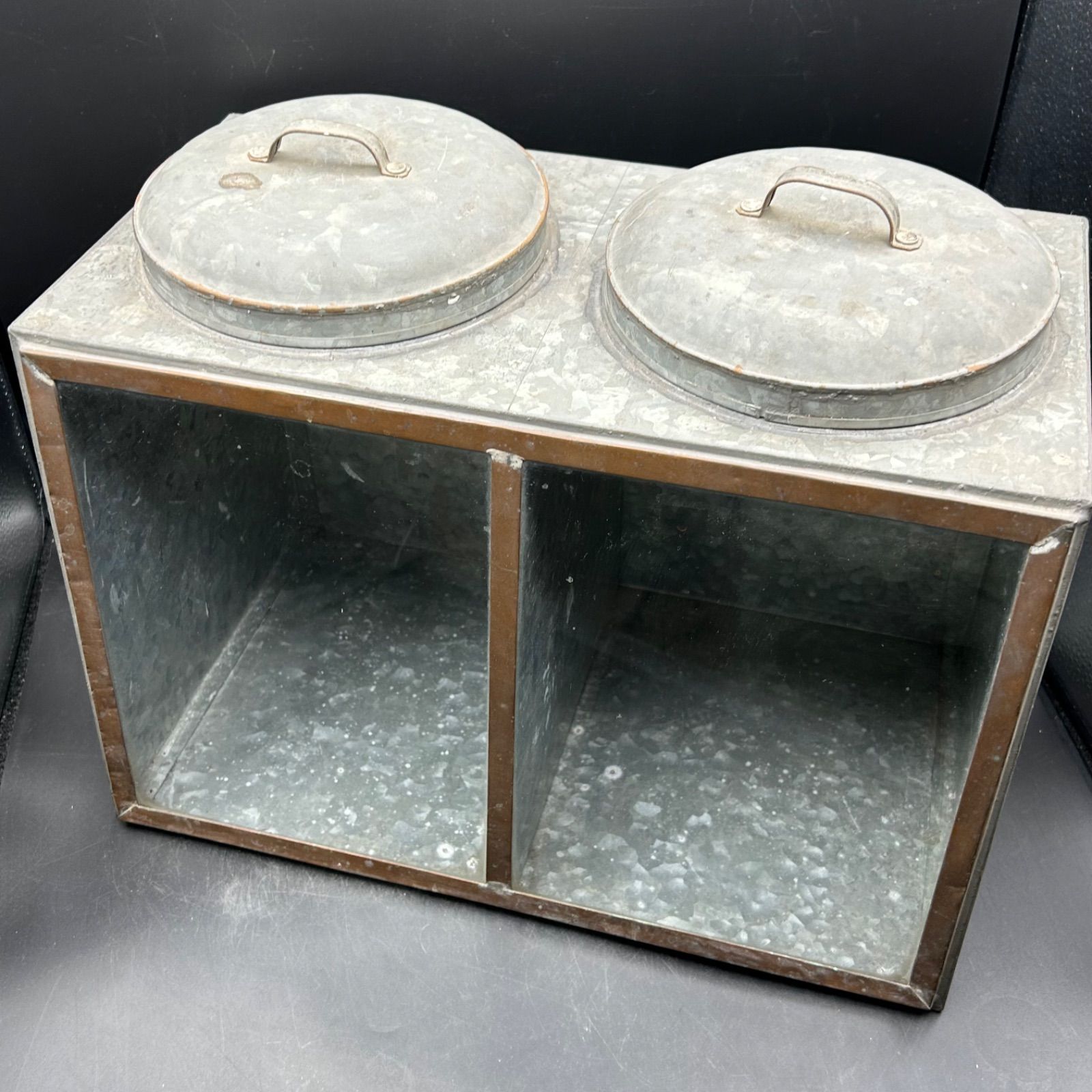 レトロ 駄菓子ケース ブリキ 駄菓子屋 古雑貨 インテリア コレクション