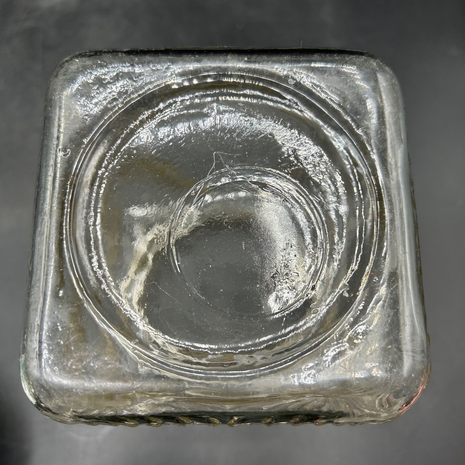 昭和レトロ お菓子瓶 ガラス あめや瓶 アルミ蓋 駄菓子 当時物