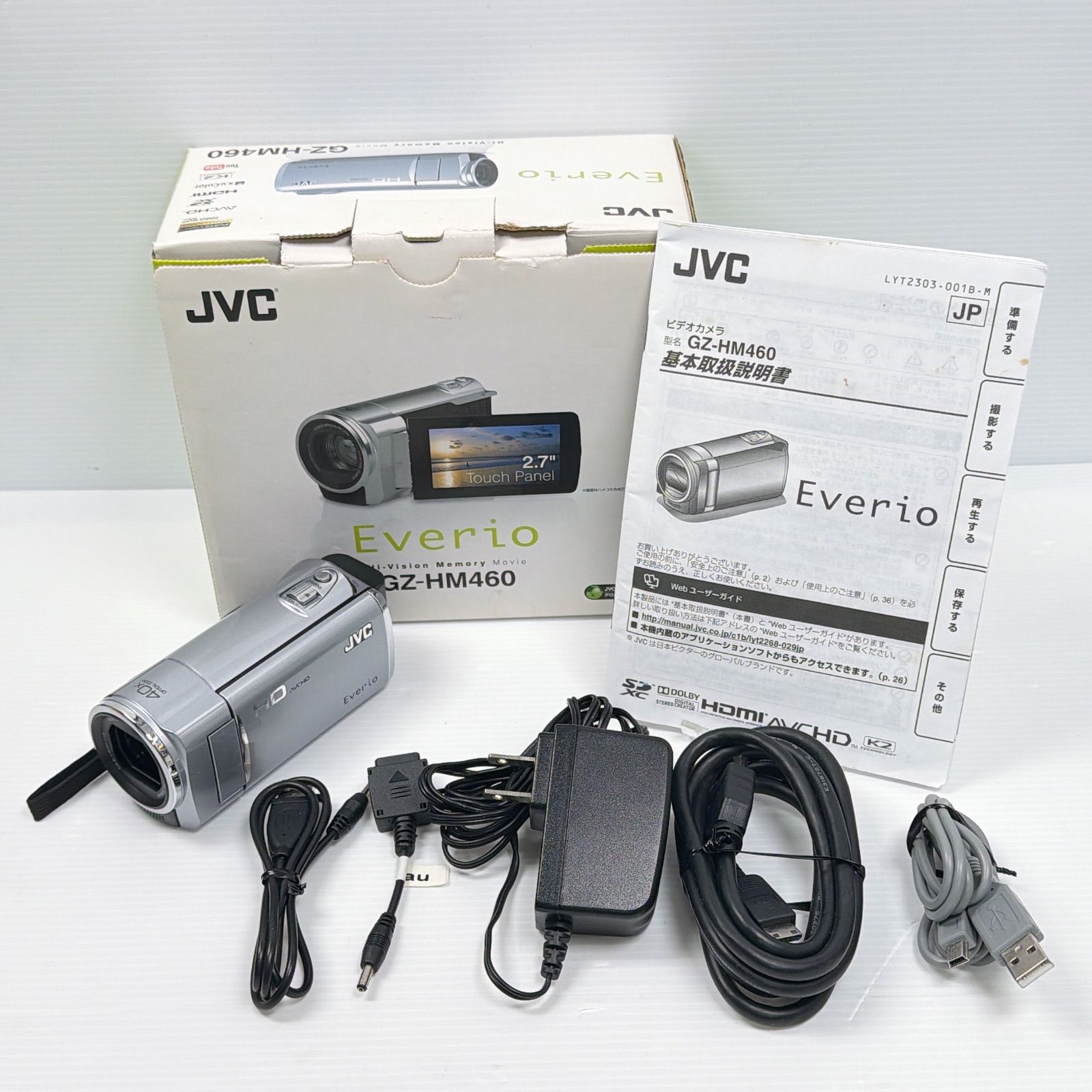美品 JVC ビクター Everio GZ-HM460 ビデオカメラ 動作確認済み