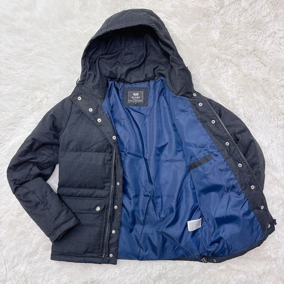 美品】BEAMS HEART ビームスハート ダウンコート ダウン80％ ブラック 
