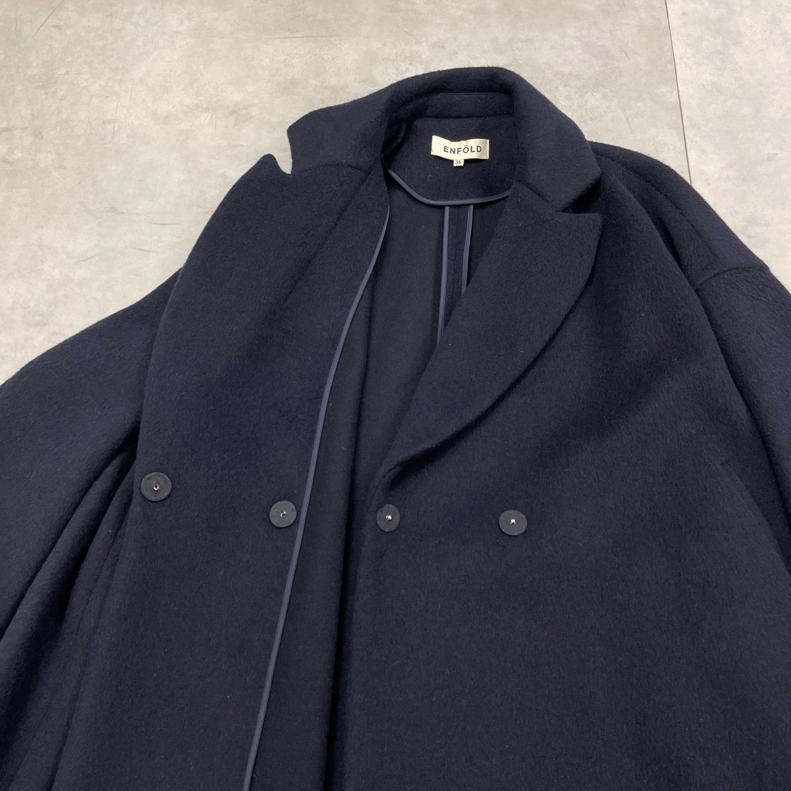 ENFÖLD enfold ウールコート ダークネイビー　38 ENFÖLD enfold ウールコート ダークネイビー 38 ENFÖLD enfold ウール