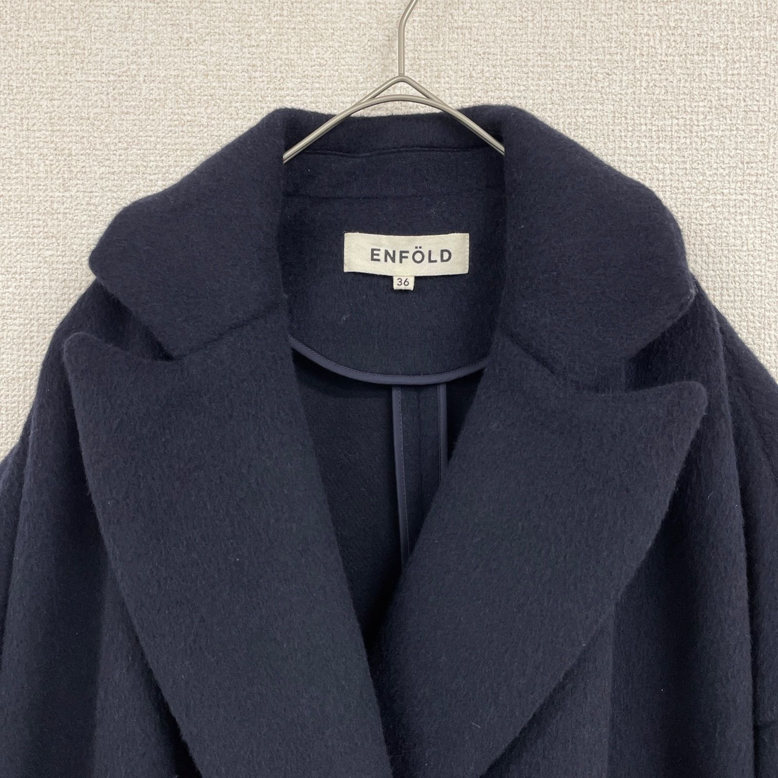 あん】ENFOLD ネイビー ピーコート 36 ENFOLD ネイビー ピーコート 36