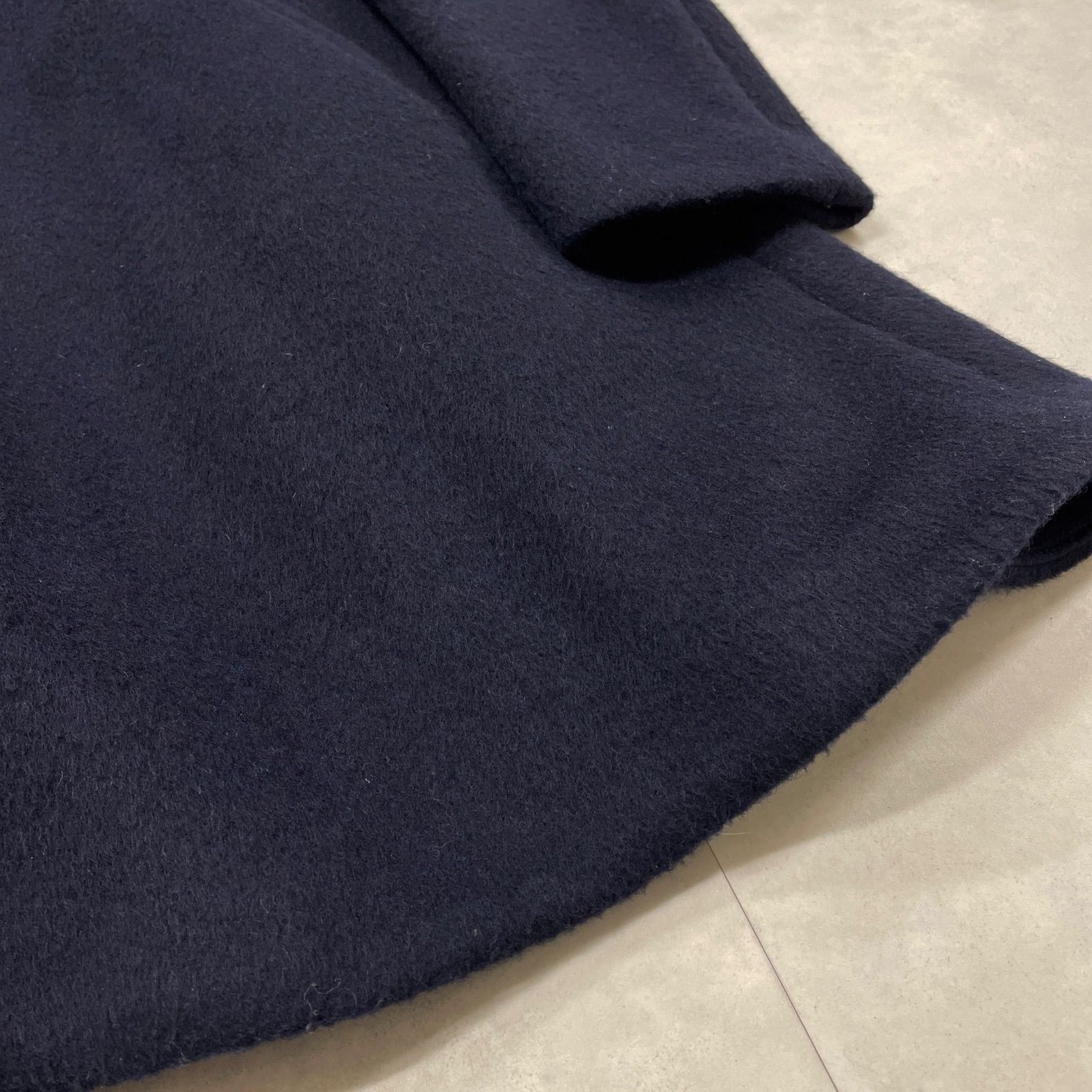 ENFOLD エンフォルド コート オーバーサイズ ウール ナイロン ネイビー