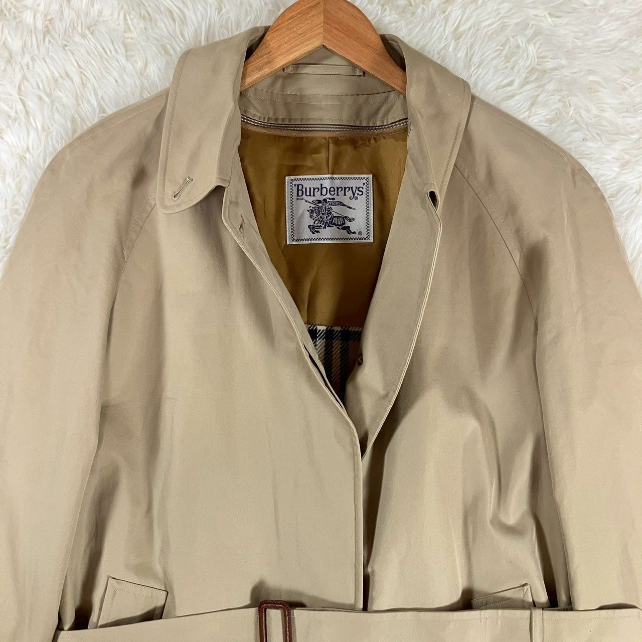 バーバリーズ バーバリー ステンカラーコート ベルト付き ライナー付き