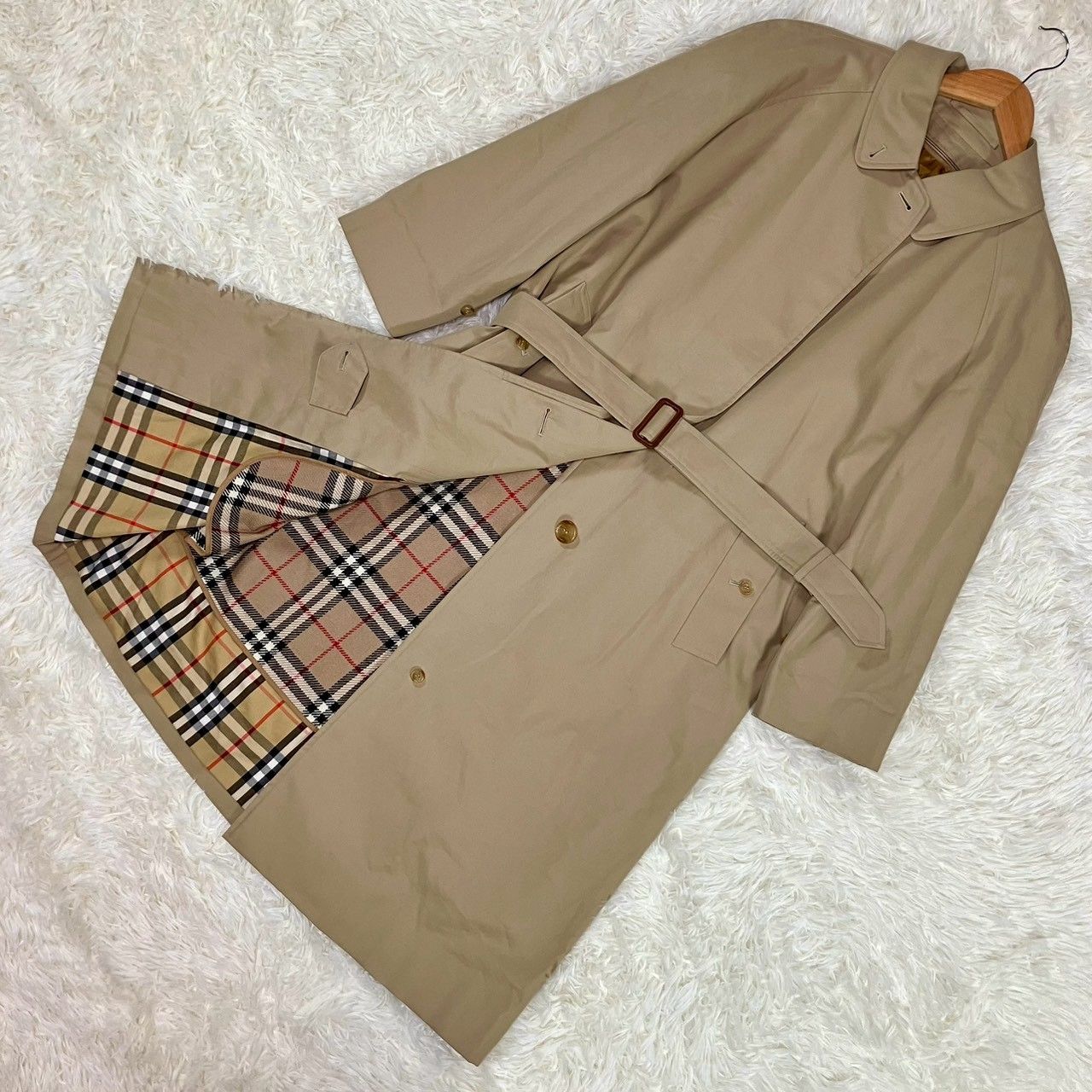 バーバリーズ バーバリー ステンカラーコート ベルト付き ライナー付き