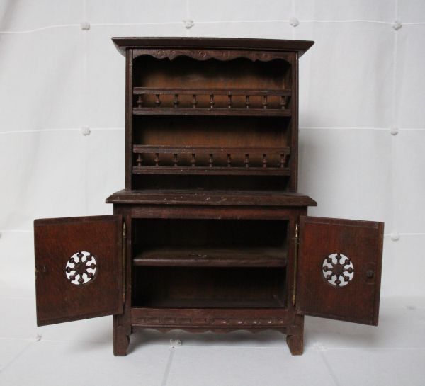 フランス アンティーク 古い木製のブルターニュ家具 ドール用家具