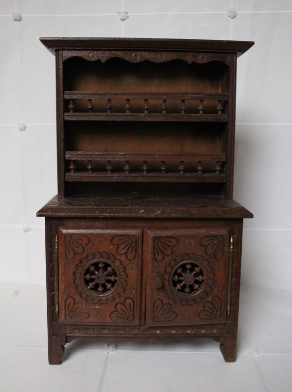 フランス アンティーク 古い木製のブルターニュ家具 ドール用家具