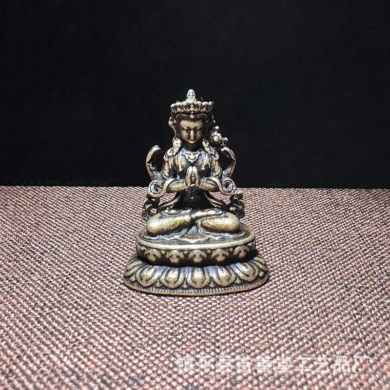 骨董品、小型彫刻仏像、ポケットサイズの仏像、仏像愛好家、釈迦牟尼