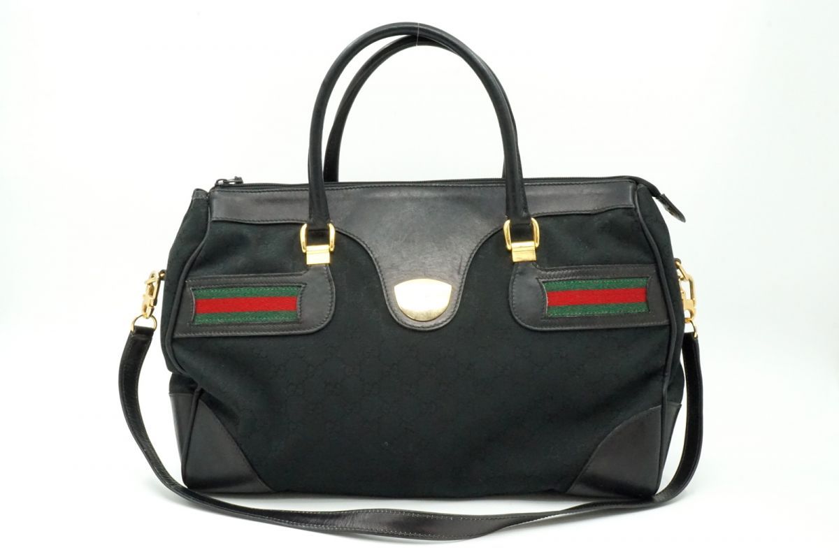 オールド グッチ ヴィンテージ シェリー 2way ボストン ショルダー