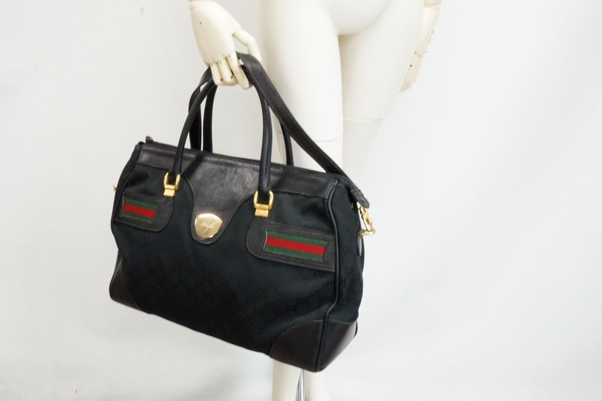 オールド グッチ ヴィンテージ シェリー 2way ボストン ショルダー