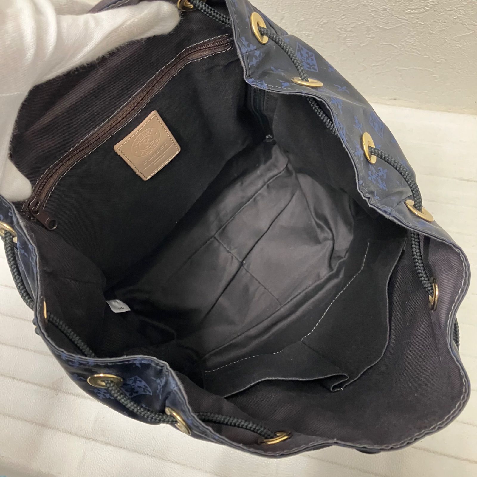8624 russet ラシット リュックサック 巾着リュックサック ネイビー 紺