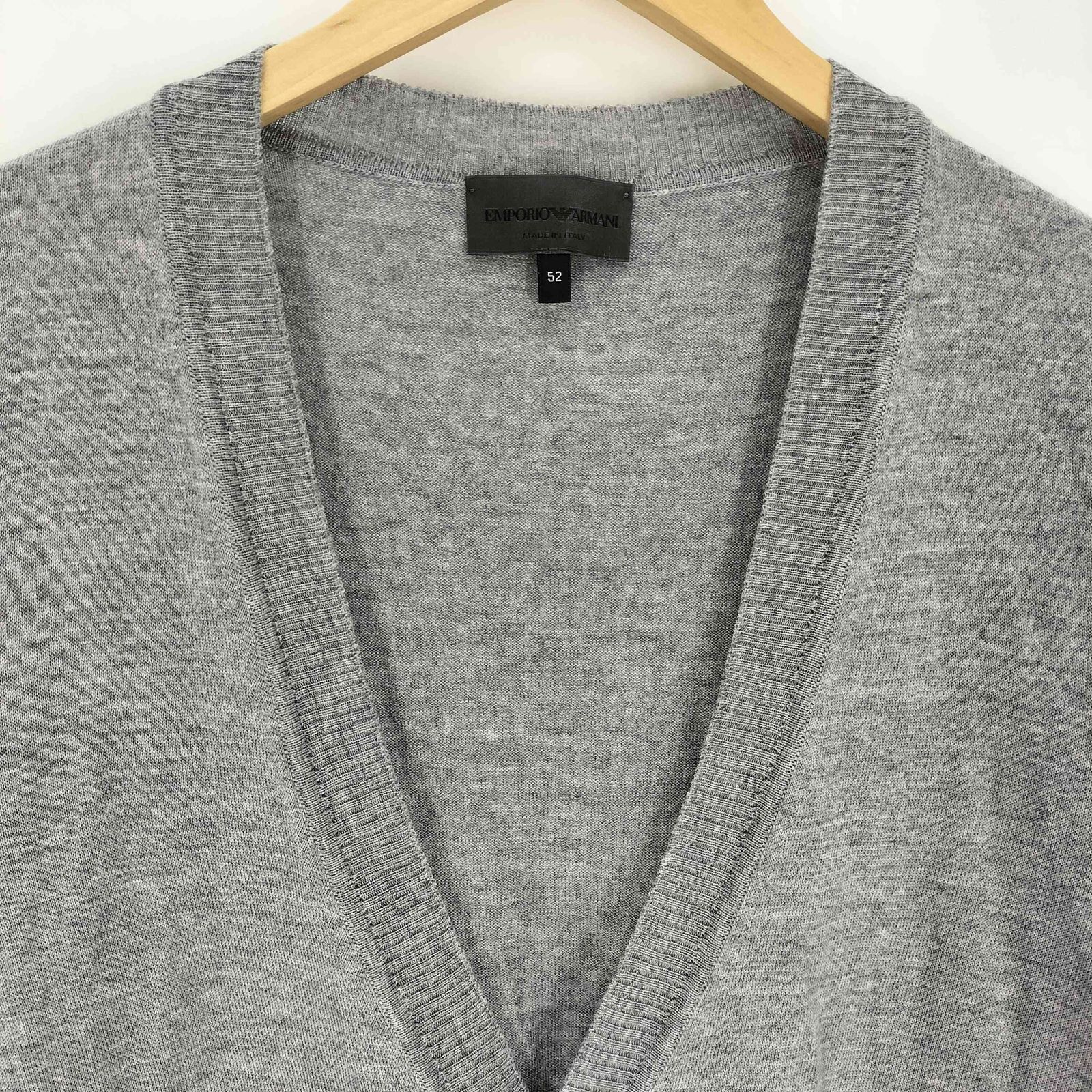 エンポリオアルマーニ EMPORIO ARMANI 24AW Plain-knit virgin-wool V