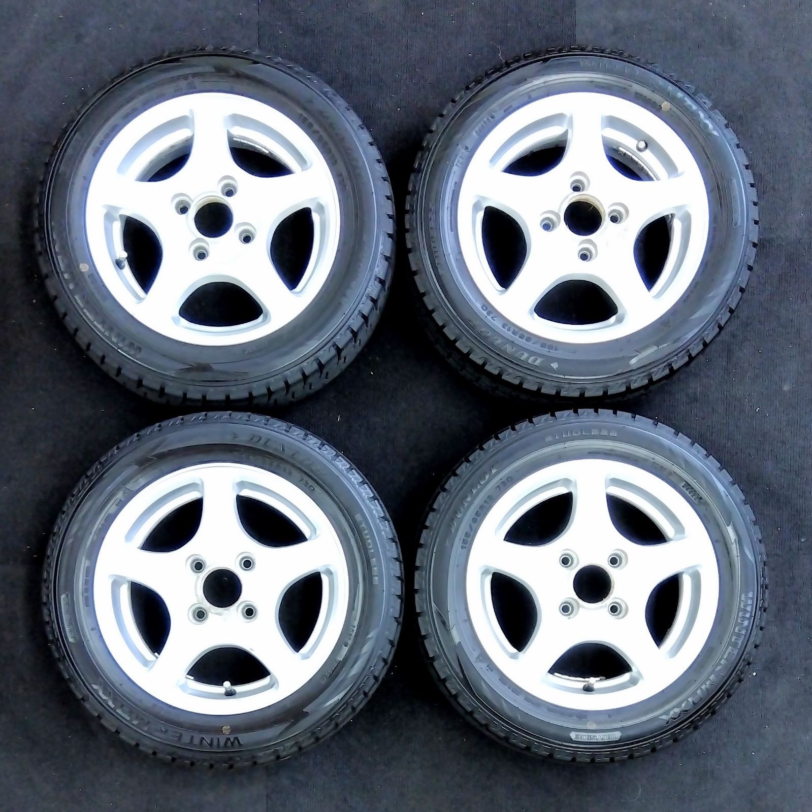 送料無料】【13×4.5J +43】【155/65R13】中古 スタッドレスタイヤ