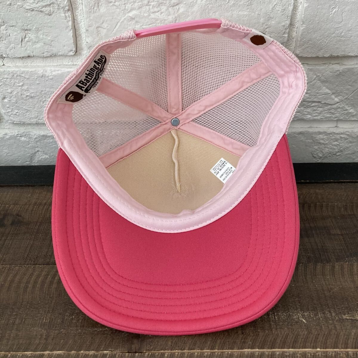 BAPESTA LOGO メッシュ キャップ PINK a bathing ape star BAPE sta