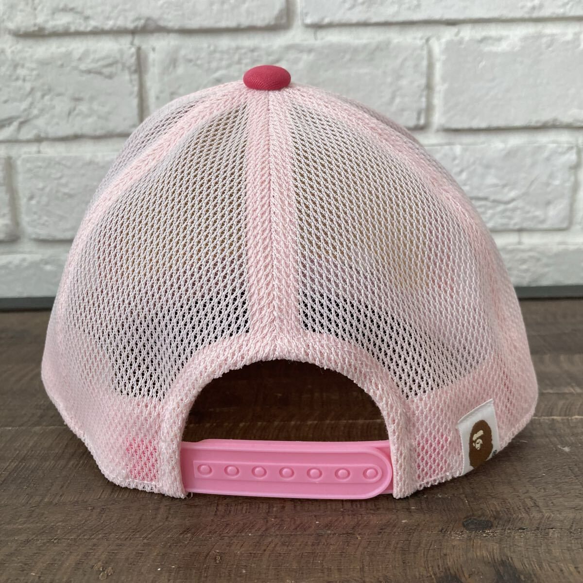 BAPESTA LOGO メッシュ キャップ PINK a bathing ape star BAPE sta