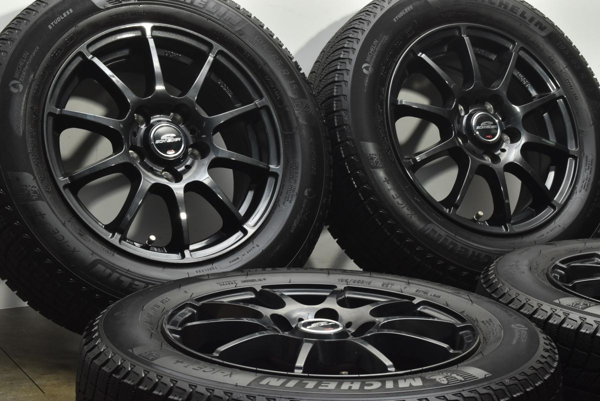 美品】シュナイダー15in 6J +45 PCD114.3 ミシュラン X-ICE 3+ 195/65R15