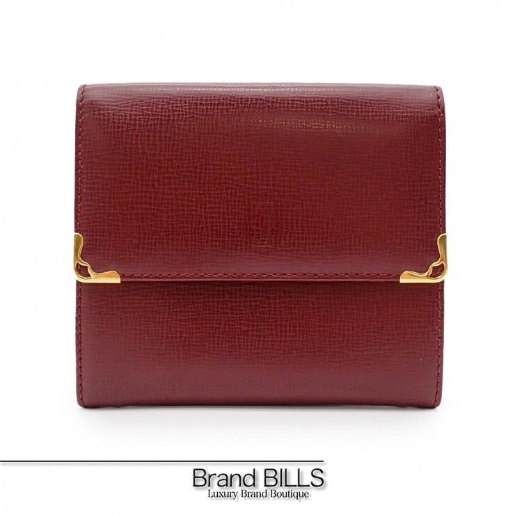 未使用品 Cartier カルティエ マストライン 三つ折り財布 ダブルホック