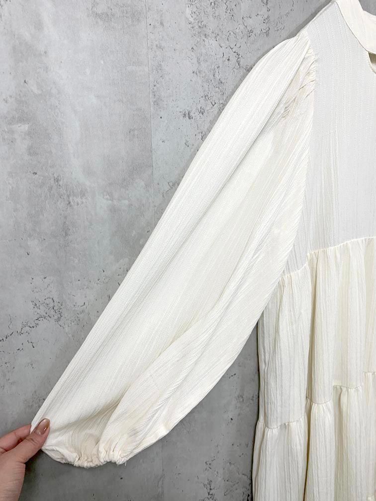 新品 OLUN オルン 138-0000008 ドレープロングティアード ワンピース