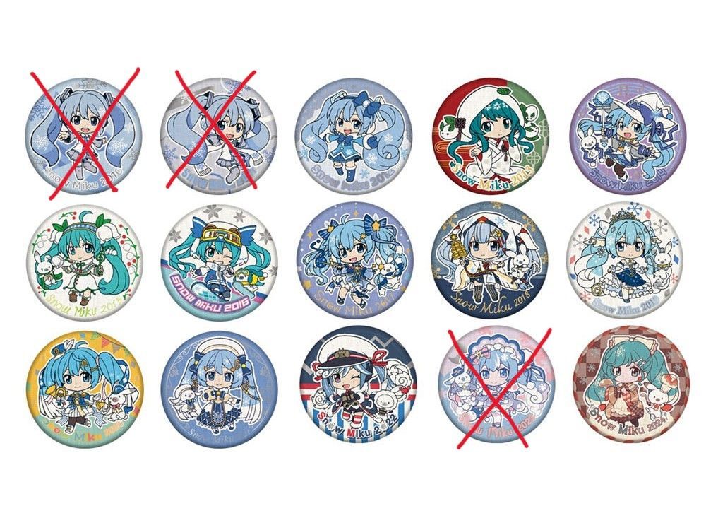 初音ミク 缶バッチコレクション SNOW MIKU 2024 セミコンプ12種セッ