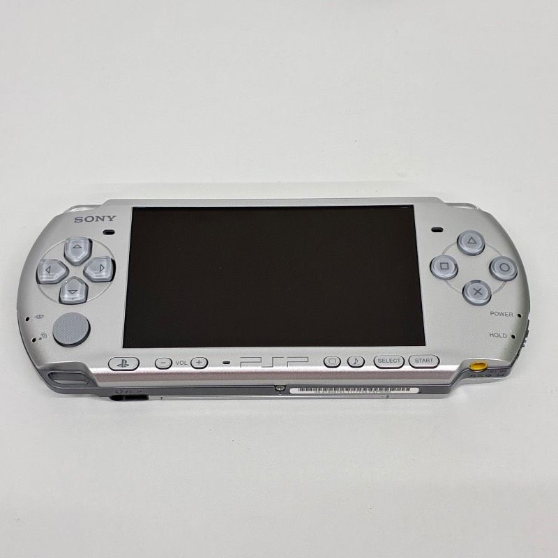 初期化済 動作品 SONY PlayStation Portable Silver PSP 3000 ソニー プレイステーションポータブル シルバー ゲーム機 本体 メモリースティック付き 2 5600 0120