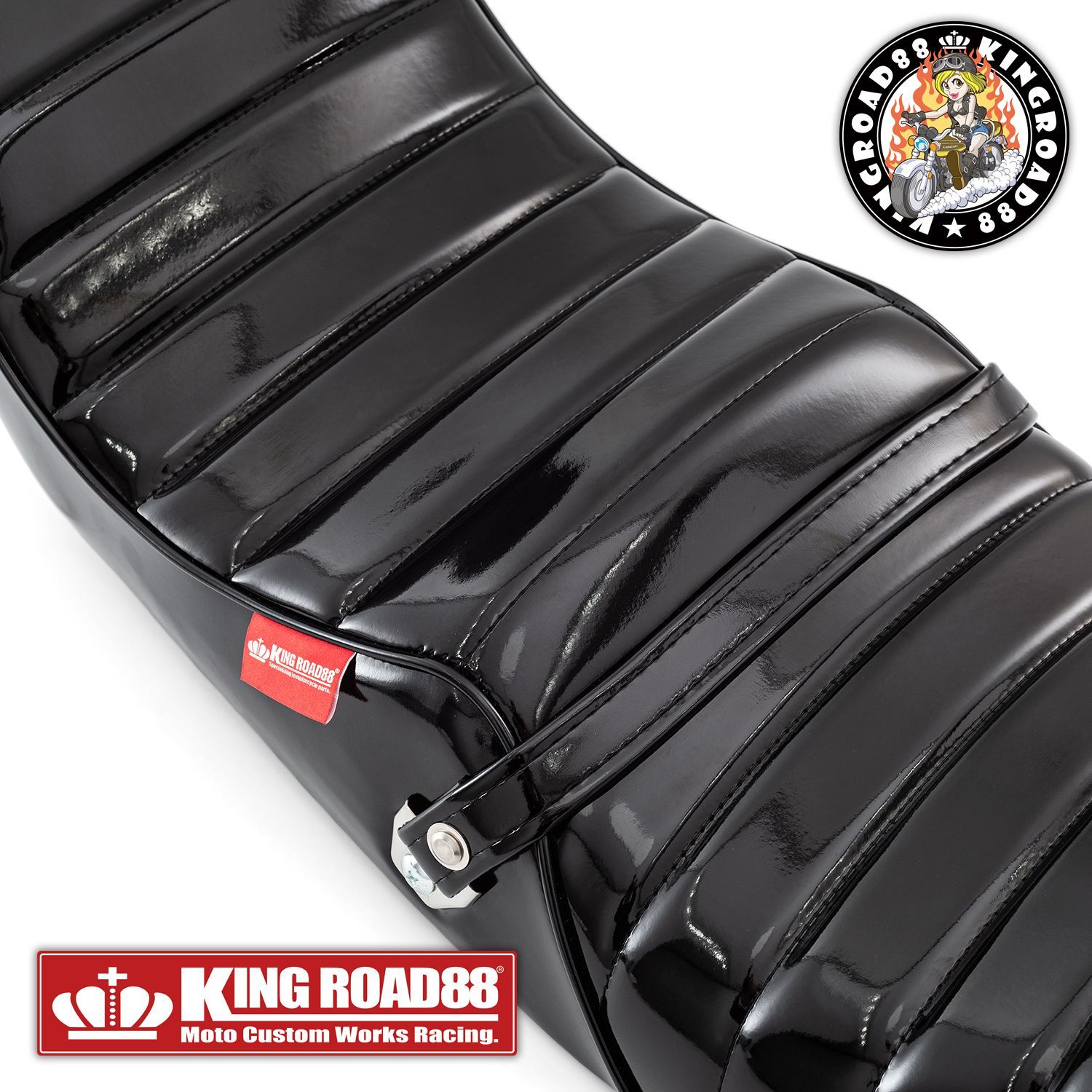 ヤマハ XJR400 前期 4HM KingRoad88 3段シート エナメル ブラック 三段