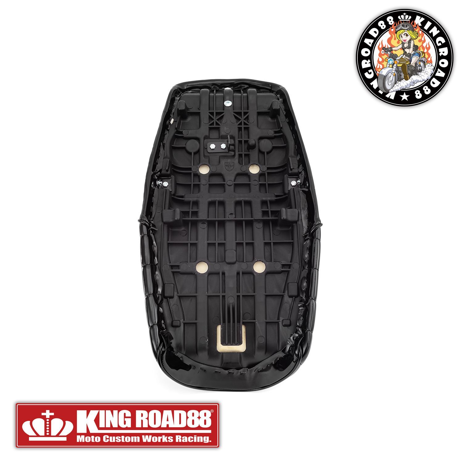 xjr400 4hm シート ヤマハ XJR400 前期 4HM KingRoad88 3段シート エナメル ブラック 三段