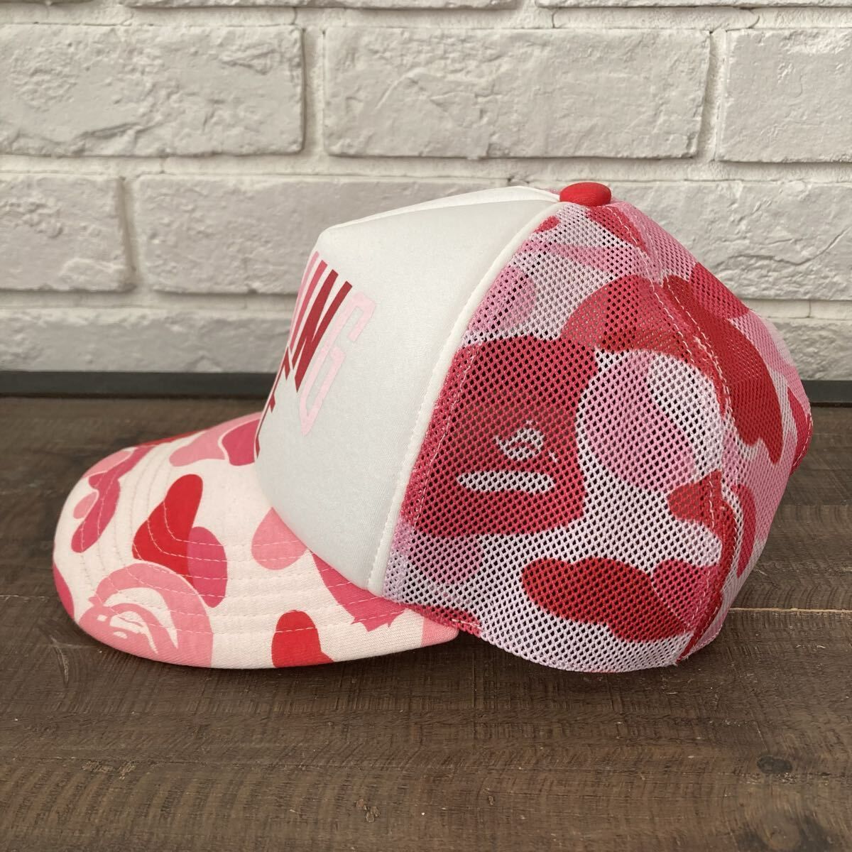 BAPE NYC LOGO メッシュ キャップ ABC CAMO PINK a bathing ape エイプ