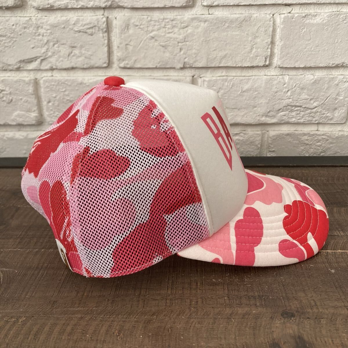 BAPE NYC LOGO メッシュ キャップ ABC CAMO PINK a bathing ape エイプ