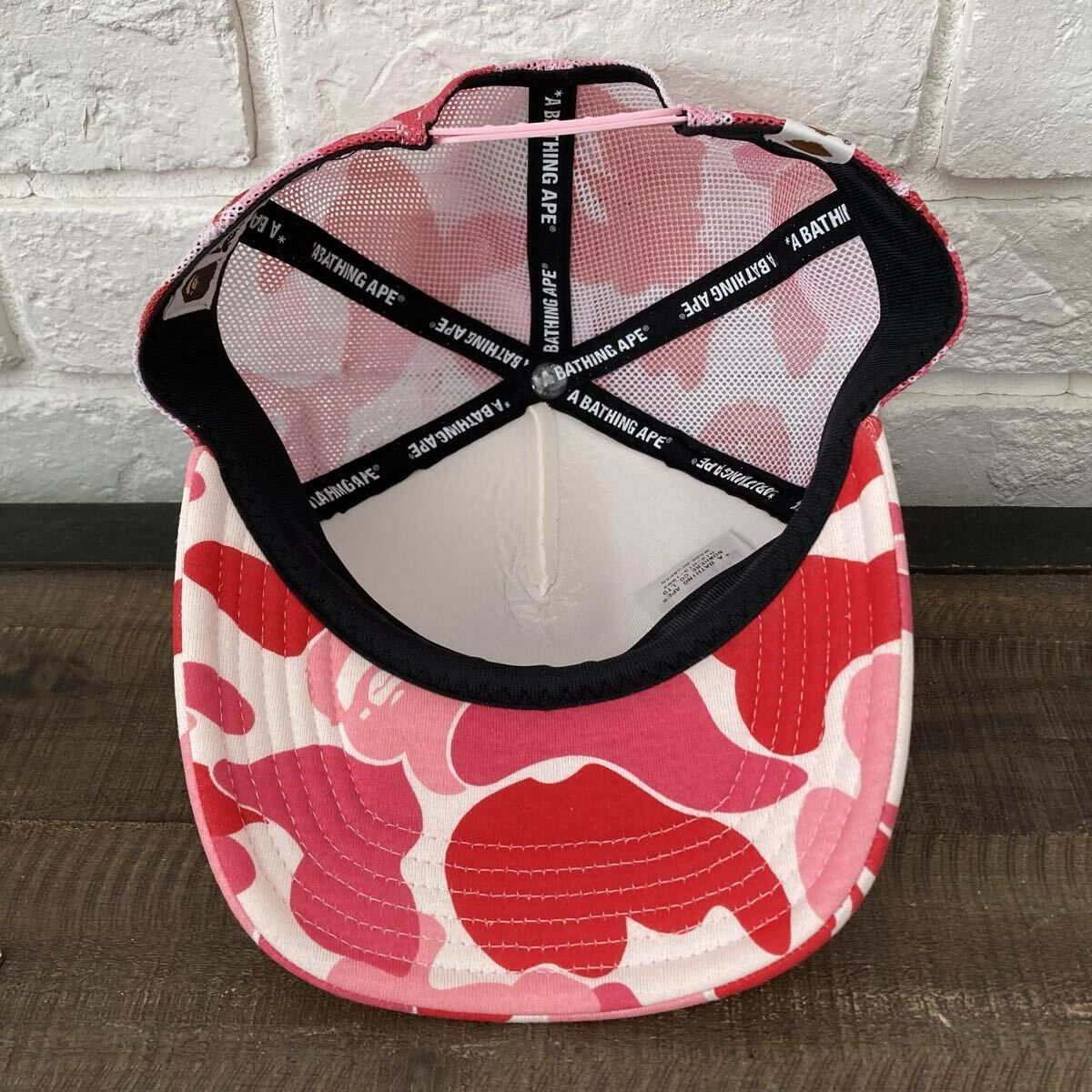 BAPE NYC LOGO メッシュ キャップ ABC CAMO PINK a bathing ape エイプ