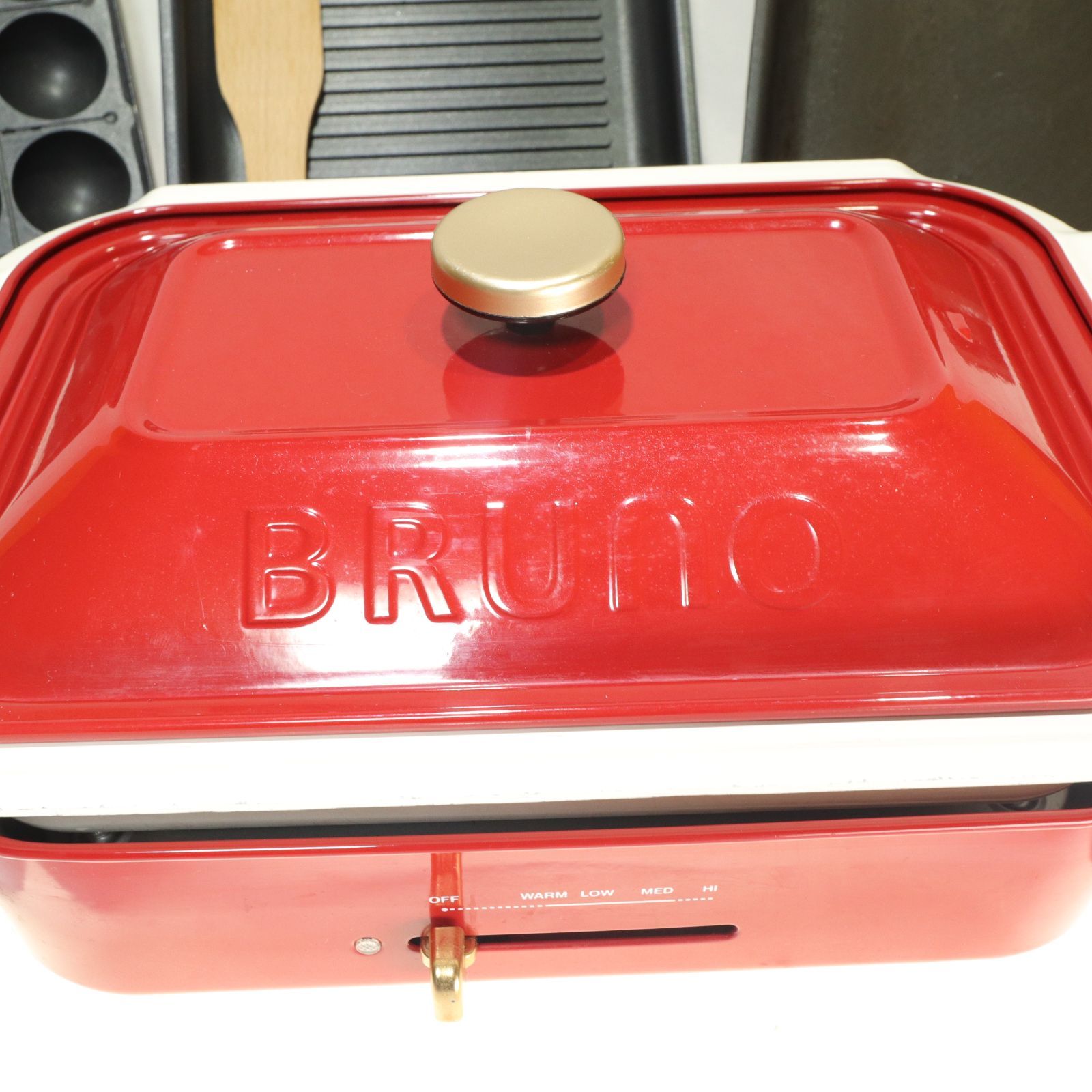 動作確認済】BRUNO/ブルーノ ホットプレート レッド/Red グランデ