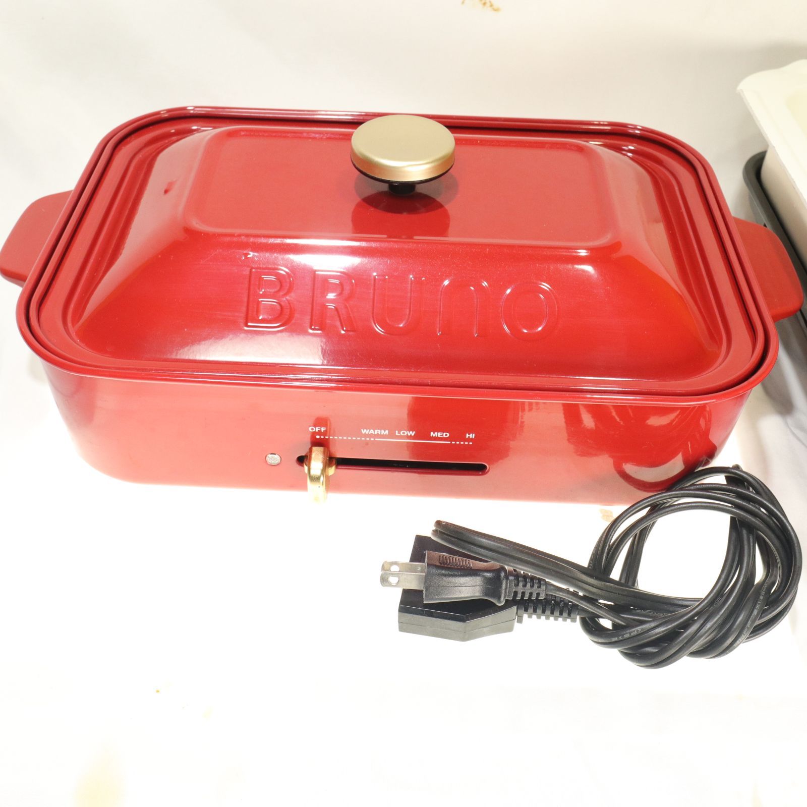 動作確認済】BRUNO/ブルーノ ホットプレート レッド/Red グランデ
