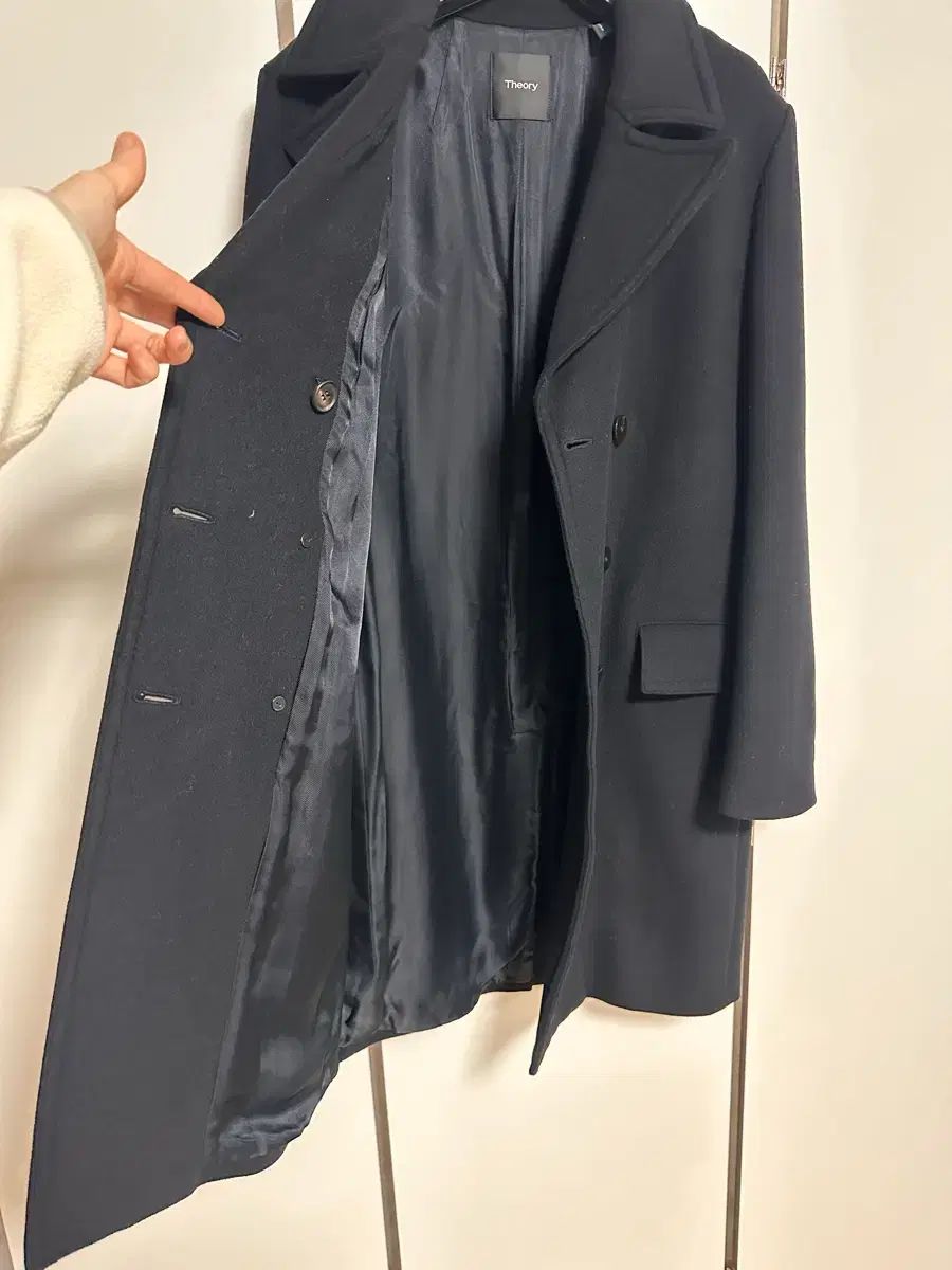 セオリー Theory ロング カシミア ピーコート ブラック S ドライ完了