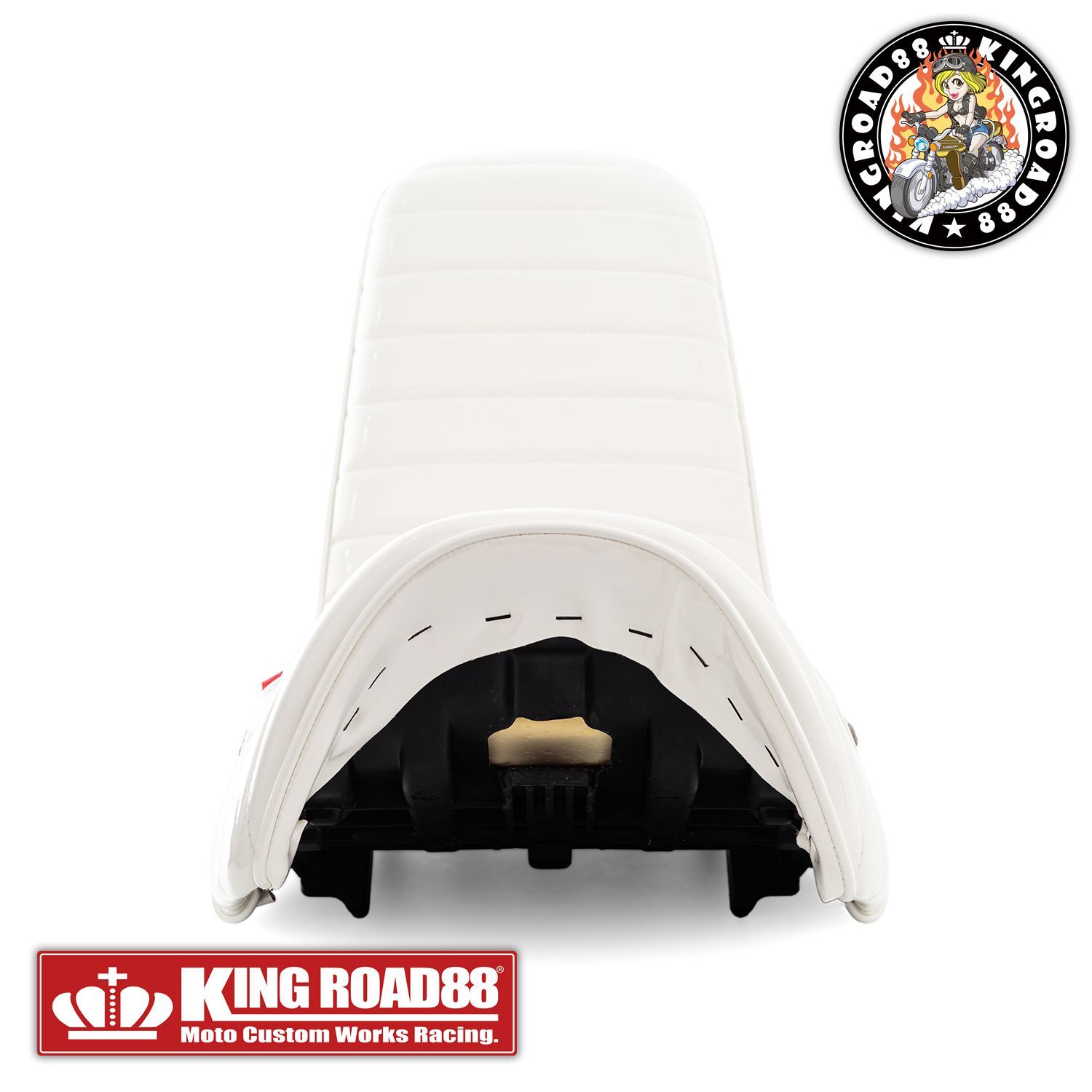 ヤマハ XJR400 前期 4HM KingRoad88 3段シート エナメル ホワイト 三段