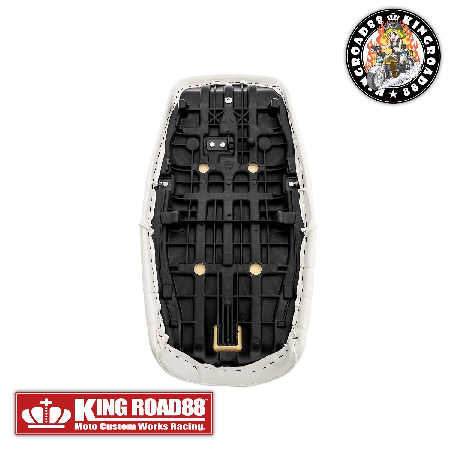 ヤマハ XJR400 前期 4HM KingRoad88 3段シート エナメル ホワイト 三段