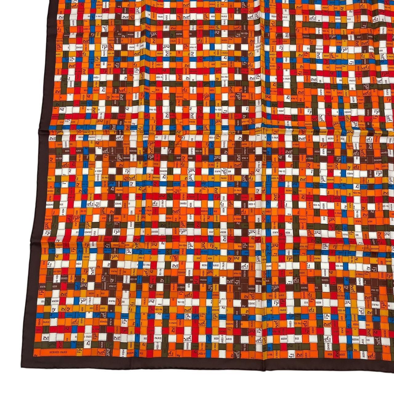 新品同様 HERMES エルメス スカーフ シルク カレ90 ボルデュック