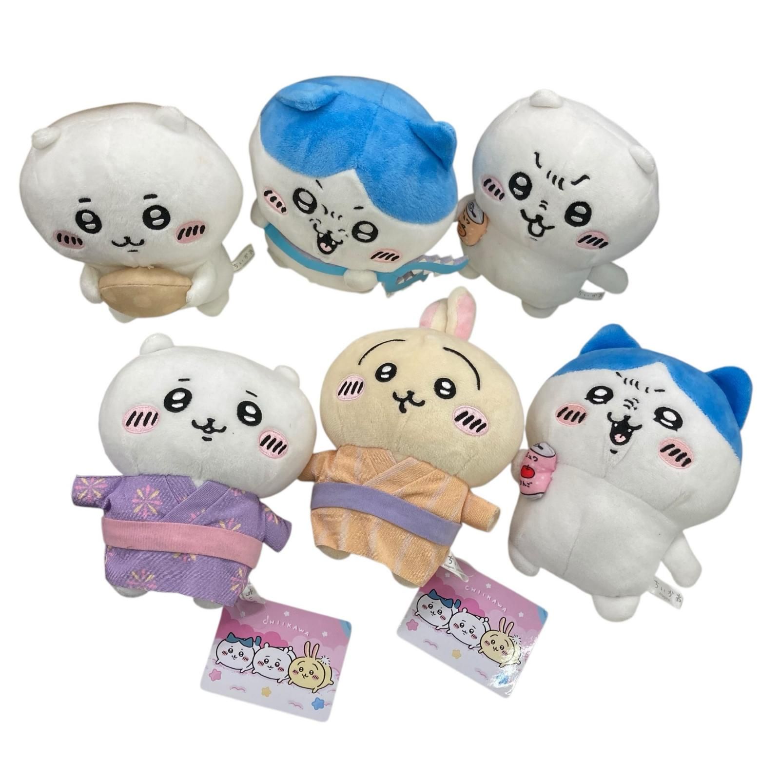 186001 ちいかわ ハチワレ うさぎ ぬいぐるみ タグ付きあり 6点まとめ