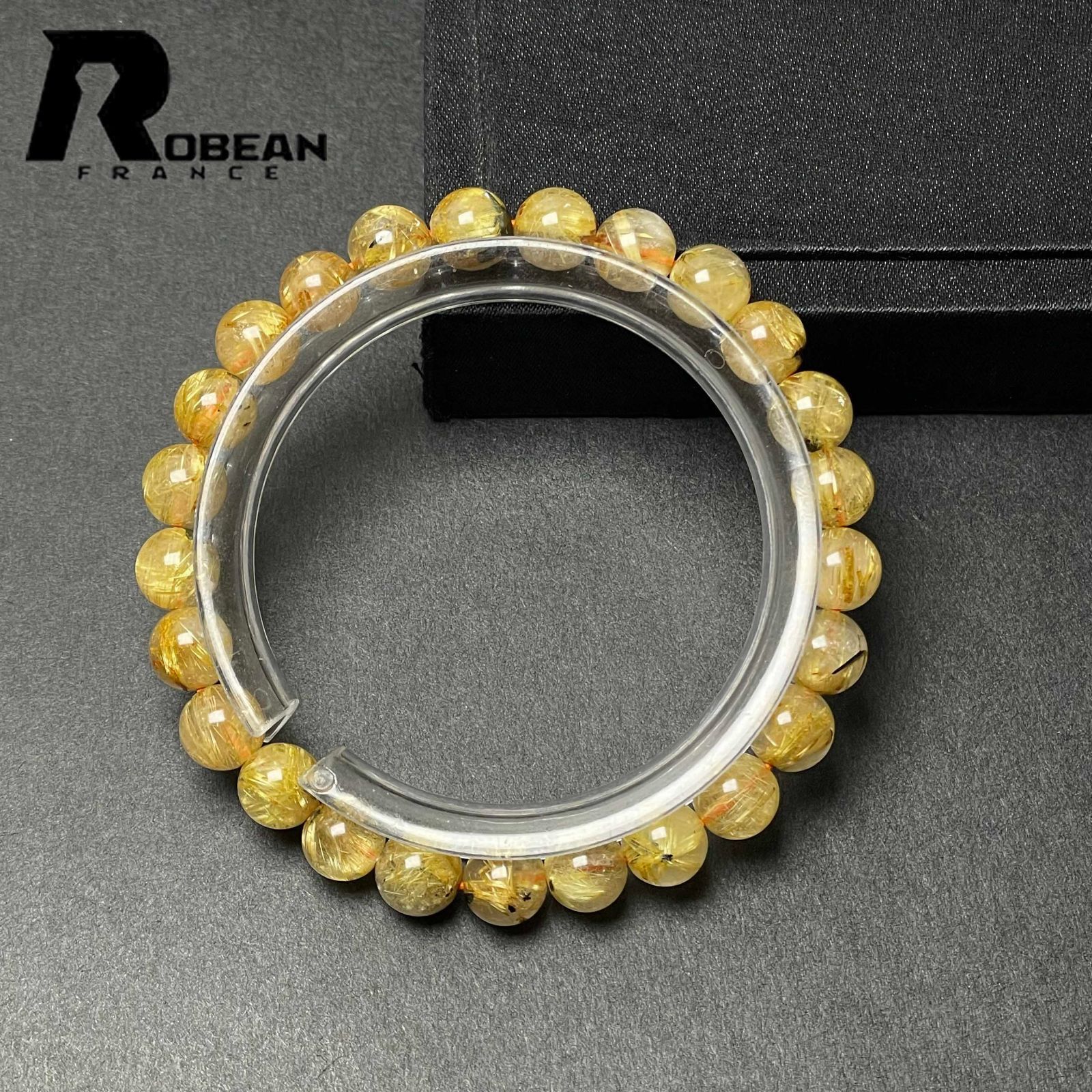 限定1個】EU製☆ROBEAN・太陽花タイチンルチル☆黄金針水晶 金運 開運