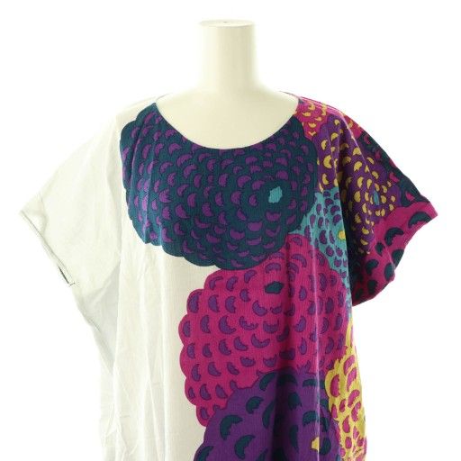 ソウソウ SOU SOU 貫頭衣 ワンピース ロング フレンチスリーブ 総柄