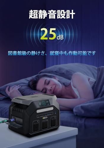 IEEtek ポータブル電源 P1800, 1024Wh大容量, 定格1800W/瞬間最大3600W