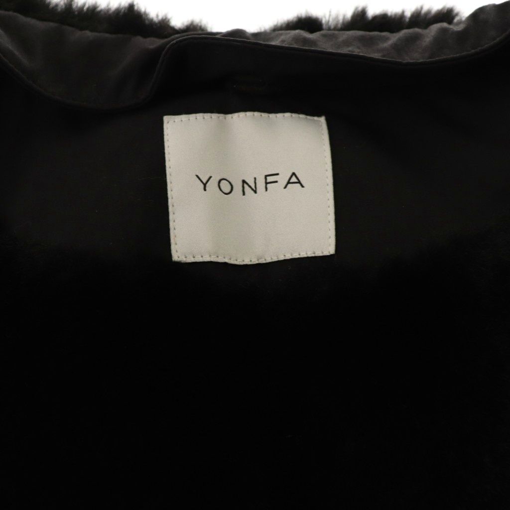 ヨンファ YONFA 裏ボアコート フーディー アウター M ブラック /CX  