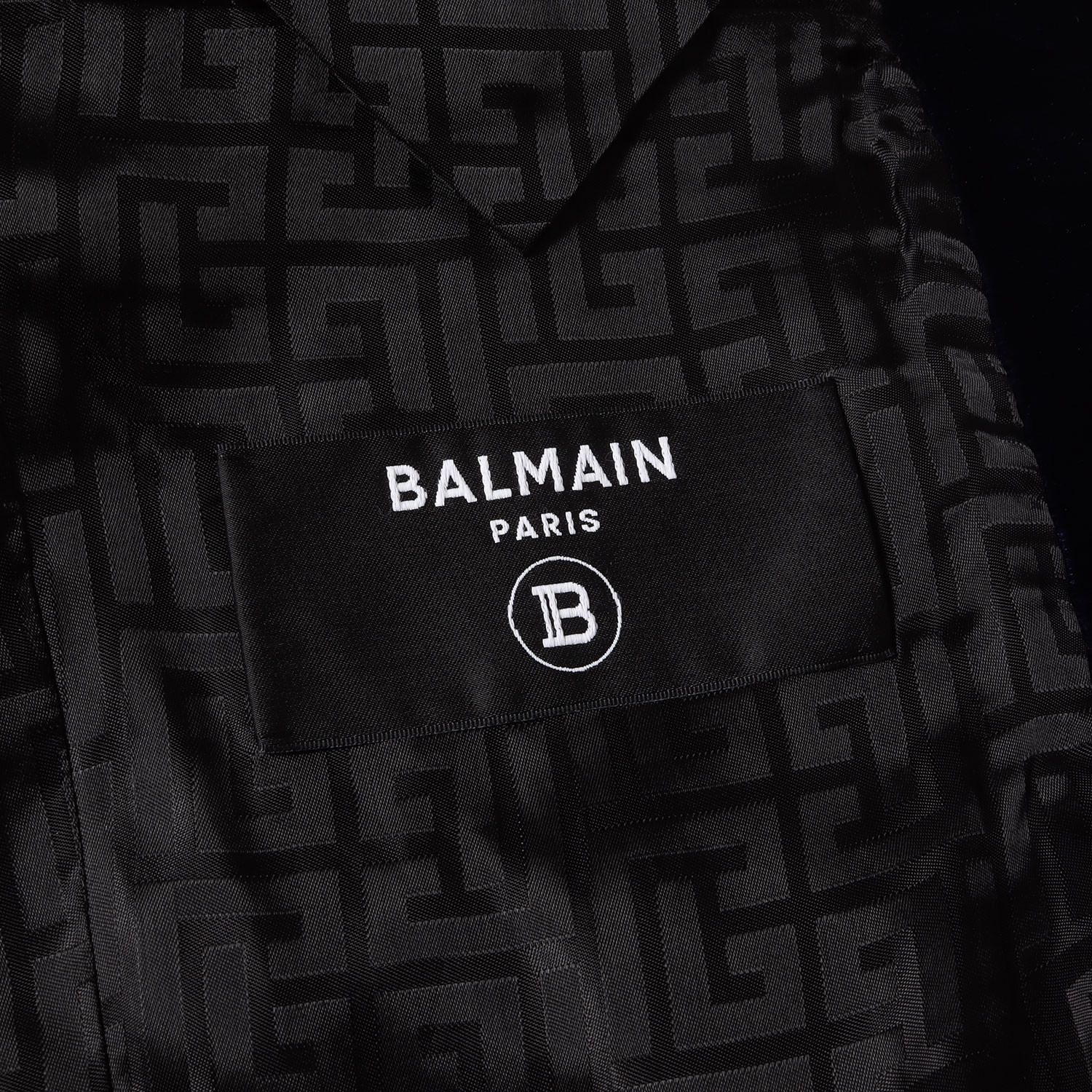 BALMAIN バルマン ジャケット ネイビー 紺 サイズ:50 | 裏地モノグラム