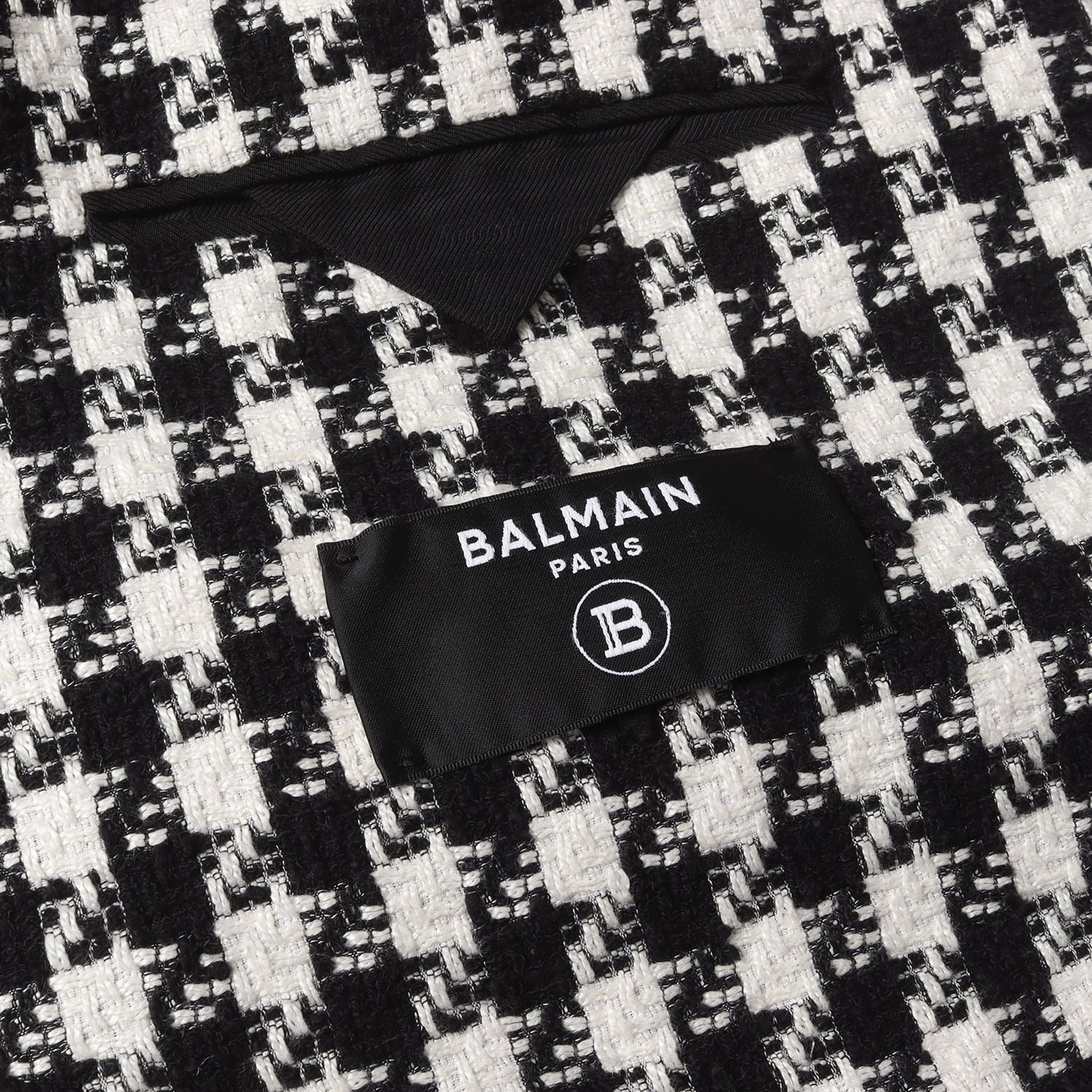 BALMAIN バルマン ジャケット ブラック ホワイト 黒白 サイズ:52 
