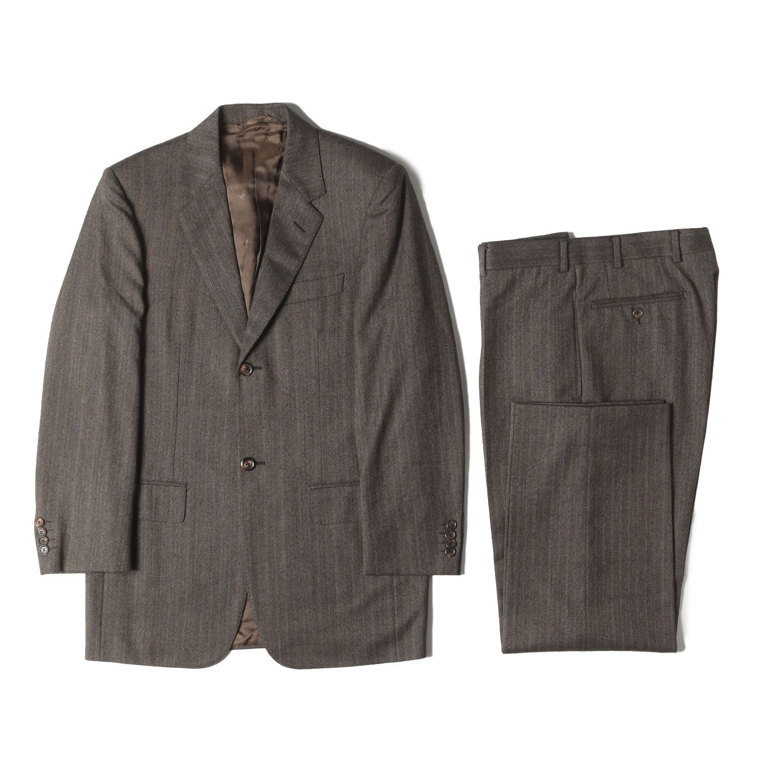 LOUIS VUITTON ルイヴィトン スーツ ブラウン サイズ:48