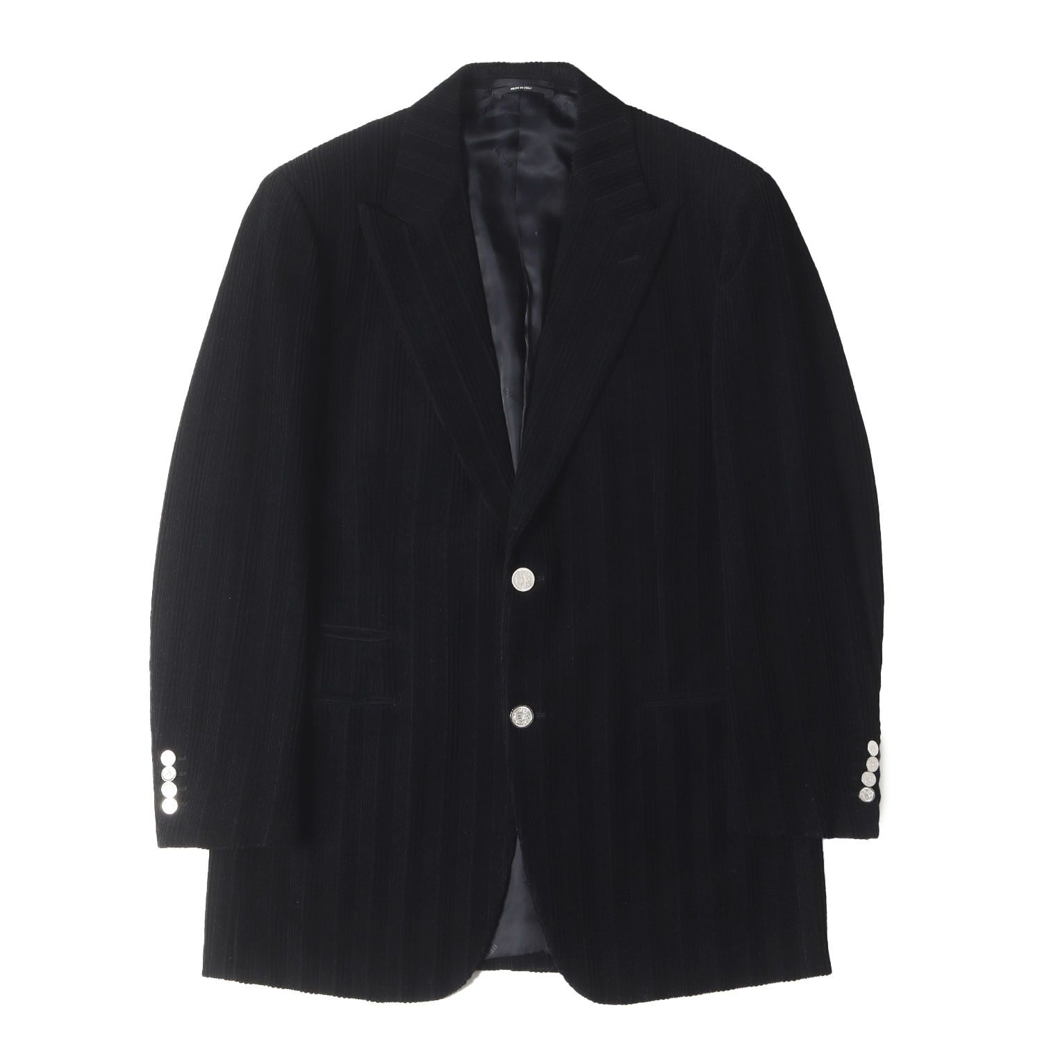 HERMES エルメス ジャケット ブラック 黒 サイズ:50 | メタルボタン