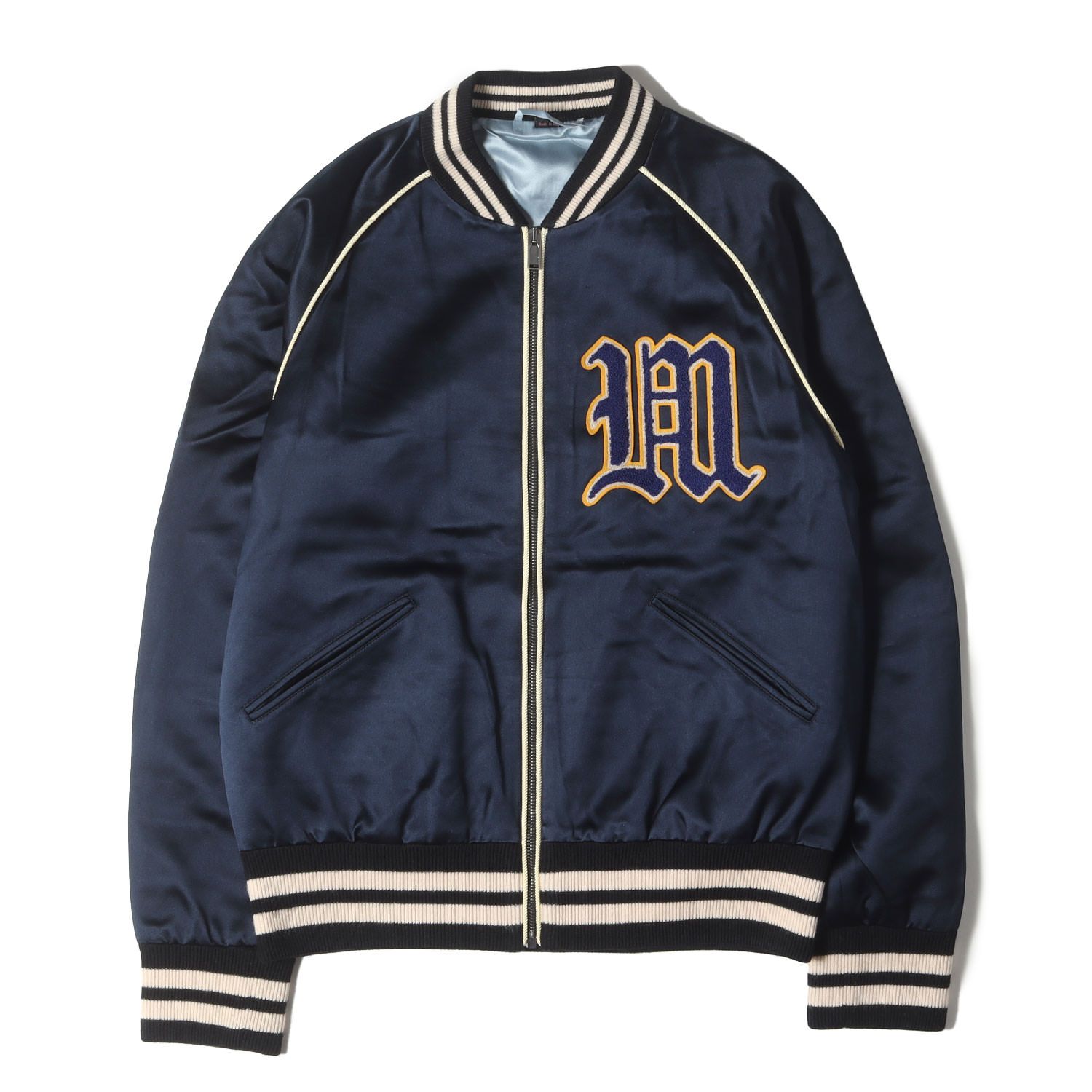 GUCCI グッチ スカジャン ネイビー 紺 サイズ:46 | GUCCI DIY
