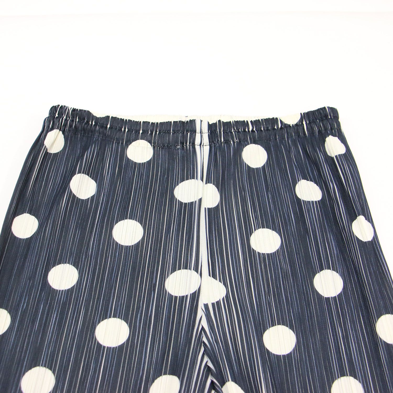 PLEATS PLEASE プリーツプリーズ パンツ ネイビー ホワイト 白紺