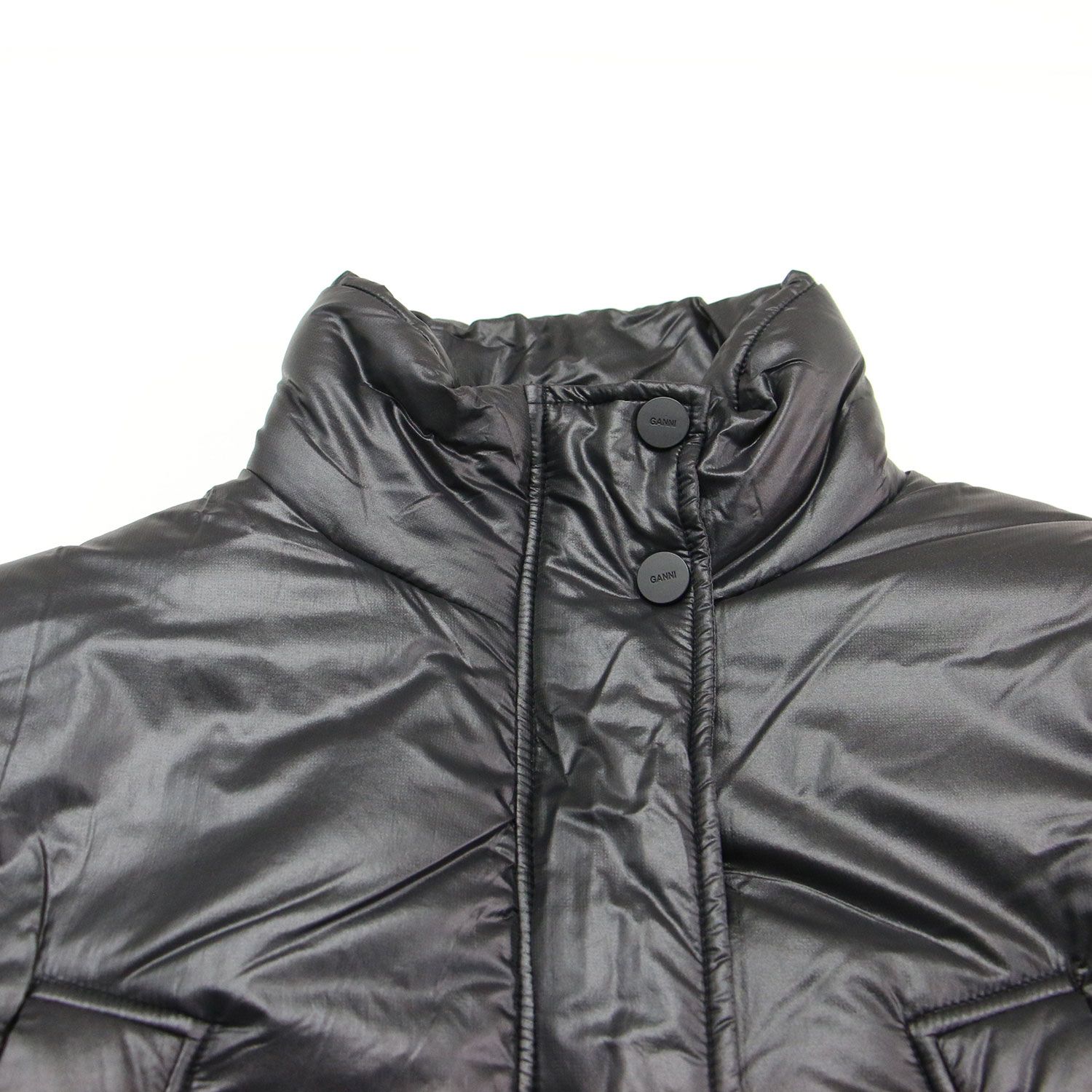 GANNI ブラック キルティングベスト 38 351108101_1.jpg