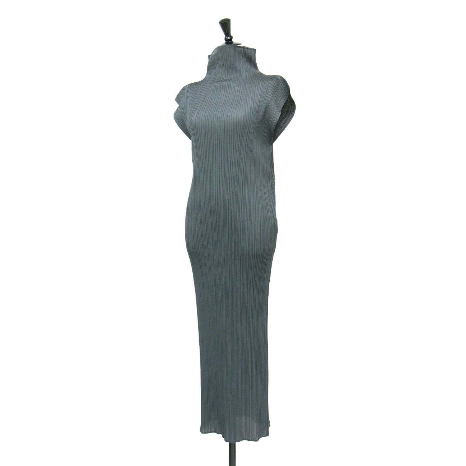 PLEATS PLEASE プリーツプリーズ ワンピース グレー サイズ:3(L